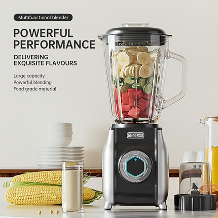 Juicer And Blender for Home Kitchens, Equipped with a 1.5L Glass Jar, a Plastic Cup,