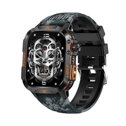 Outdoor Smartwatch, 2.01-inch HD Display (Wireless Calls/Answer),, LED Flashlight, Altimeter,