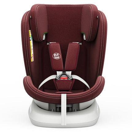 TWT Plus iSize Buf Boof Red Car Seat with ISOFIX, 360° Rotatable, Top Tether Position, 0-36 kg,