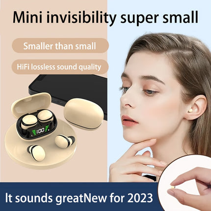 Wireless Headphones - Impossibly Compact Peanut Design,