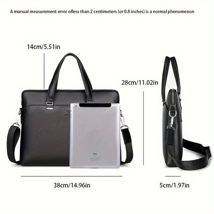 2pcs Men's Bag Set, Business Briefcase, Handbag, Shoulder Bag, for Business Travel, Office Workers,