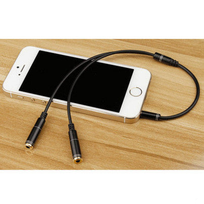 SIANCS 3.5 mm Couple Audio Cable 1 Male to 2 Female Headphone Splitter Adapter Extension Cable For Car Phone Tablet MP3