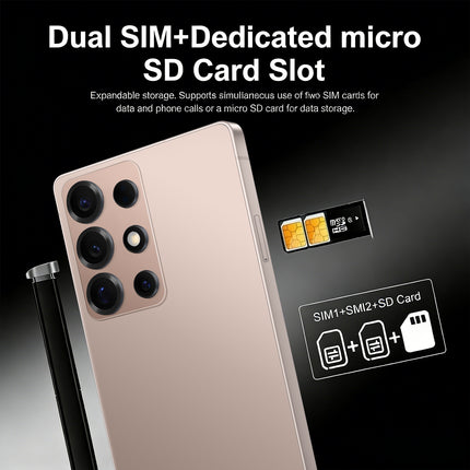 M26 Ultra Unlocked 5G Smartphone | 8GB+256GB, 6.8" HD Display, 50MP+108MP Dual Camera,