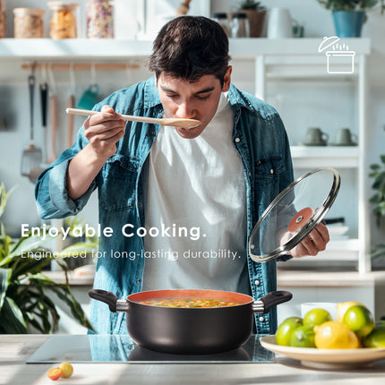 10-Piece Pots And Pans Set Nonstick, Aluminum  Ceramic Cookware Set With Lids, Induction, Oven, Gas,