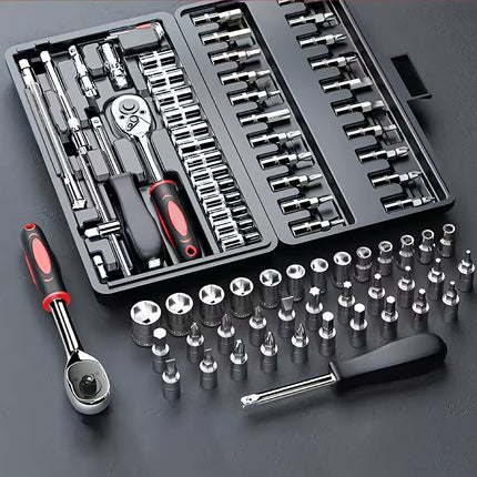439pcs/46pcs Wrench Set, Household Wrench Socket Tool Kit with 1 Exquisite Storage Box,