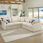 Beige / 85'' L-shaped