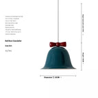 Deep Blue Bell Red Bow / Three Colors