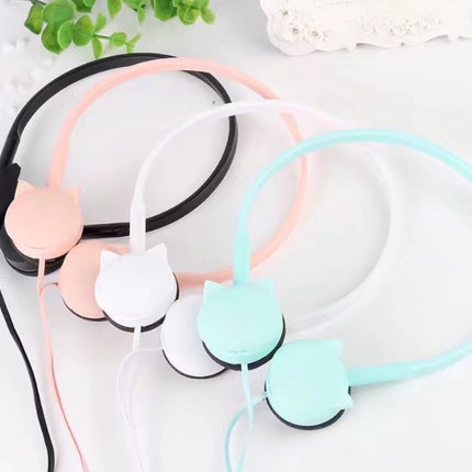 Kitten, ear, wearing headphones