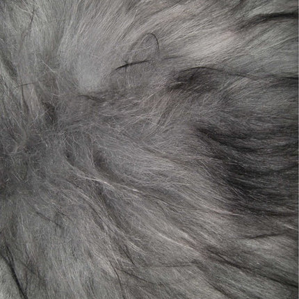 15" X 15" Silver Sheepskin Solid Color Dining Chair Pad