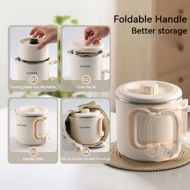Stainless Steel Electric Kettle  Foldable Design, Suitable for Hotel Accommodation