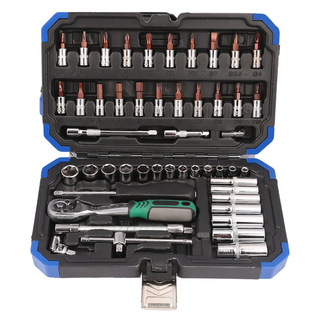 A Set of Home And Travel Dual-Use Car Repair Tool Set, Motorcycle Repair Tool Set with Storage Box,