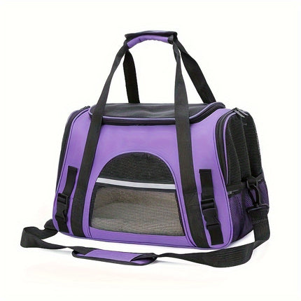 Cozy and Convenient Portable Pet Carrier Bag with Plush Cushion Mat for Small Dogs and Cats - Perfect for Outdoor Travel and Comfortable Transportation Christmas Gift