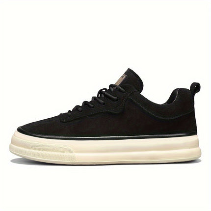 Men'S Fashion Solid Color Low-Top Sneakers, Comfortable