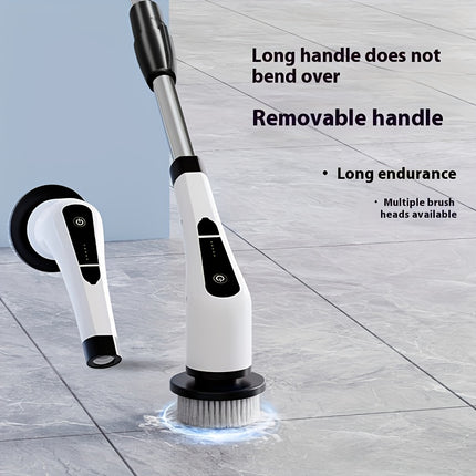 Essential for the Lazy: Multi-Functional 9-in-1 Electric Rotating Cleaning Brush with Wireless Heads