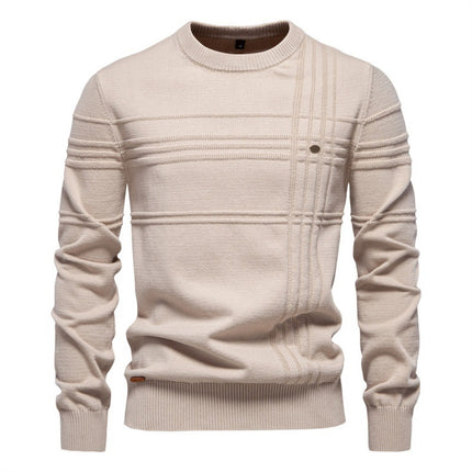 European Size Men's Round Neck Pullover