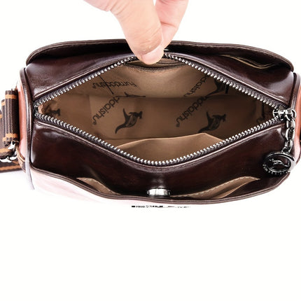Women'S Crossbody Bag, Solid Color Pillow-Shaped Shoulder Bag with Adjustable Strap