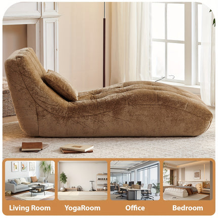 Armless Floor Sofa with Memory Foam Cushion, Modern Minimalist Lazy Chair for Living Room, Bedroom,