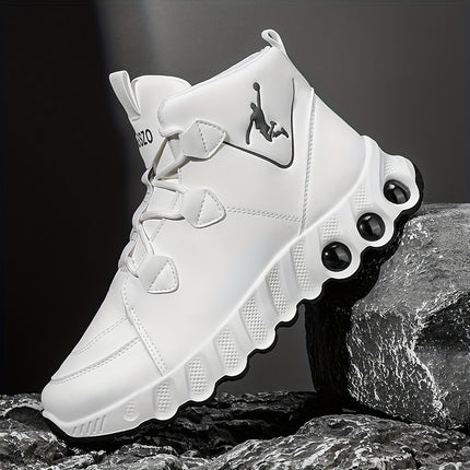 Sneakers, 1 Pair of Simple and Fashionable Mid-Top Basketball Shoes. Thickened Soft Shock Absorption,