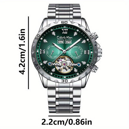 Men'S Automatic Mechanical with Chronograph, Luminescent Hands & Date Display
