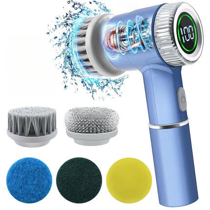Electric Cleaning Brush - Heavy-Duty ABS Handheld Multipurpose Scrubber with Soft Bristles & Rotating Brush