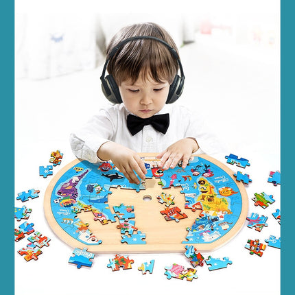 World Map Wooden Puzzle