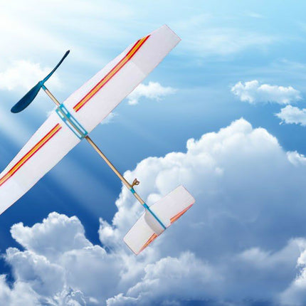 Double - wing rubber - powered aircraft