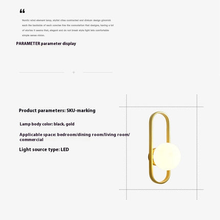 Minimalist Wall Lamp Bedside Lamp Minimalist Wall Light Bulb Corridor Light