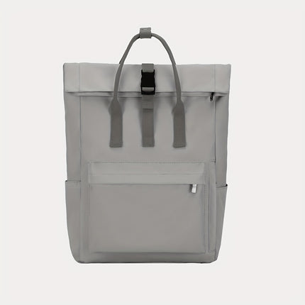 New Large-Capacity Rolled-Edge Backpack Suitable for 15.6-Inch Laptops, Ideal for Both Male And Female Students