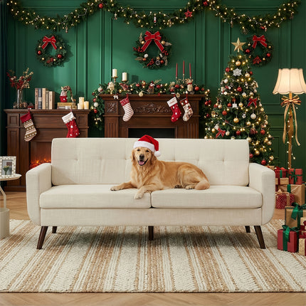 Modern Loveseat, Button Tufted Accent Sofa, Small Couch, A Top Choice for Christmas Gifts for Living Room