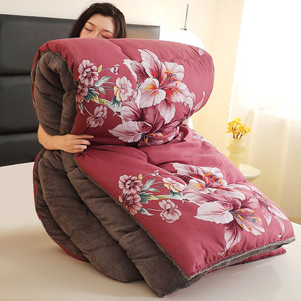 1pc LIKON Luxury Plush Winter Quilt - Thick All-Season Comforter