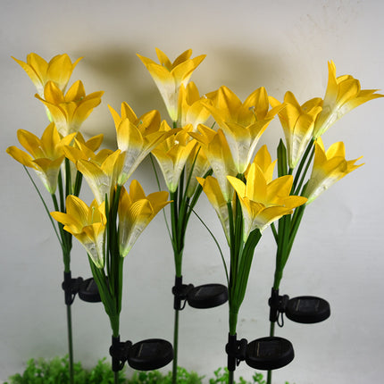 Solar Lily Festive Lantern Outdoor Villa Courtyard Garden