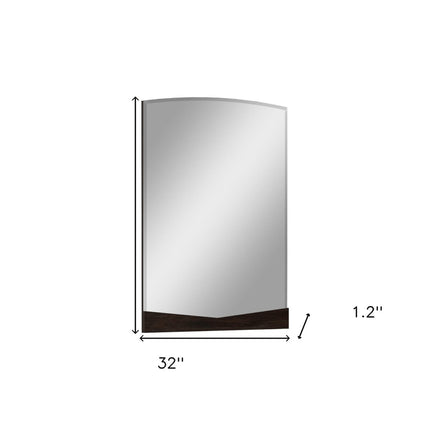43" Dark Brown Dresser Mirror