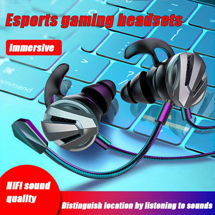 Wired Gaming Earbuds with Volume Control 3.5mm Surround Sound In-Ear Headphones
