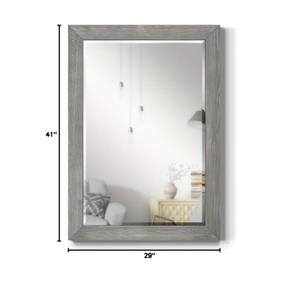 1pc Large Bohemian Full-Length Mirror with Gray Wood Frame41"L x 29"W or 61"L x 25"W,
