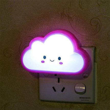 Tanbaby led Novelty lamp Bedroom Cute Cloud Face Portable Night Lights Plug-in Wall Baby Light Nursery Lamp