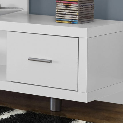 60" Dark Brown Cabinet Enclosed Storage TV Stand