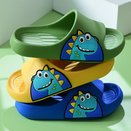 4 pcs Soft And Comfortable Cartoon Character Slippers for Kids Thick-Soled Casual Skate Shoes,