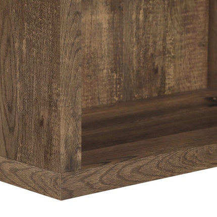 48" Brown Distressed Wood Adjustable Four Tier Bookcase