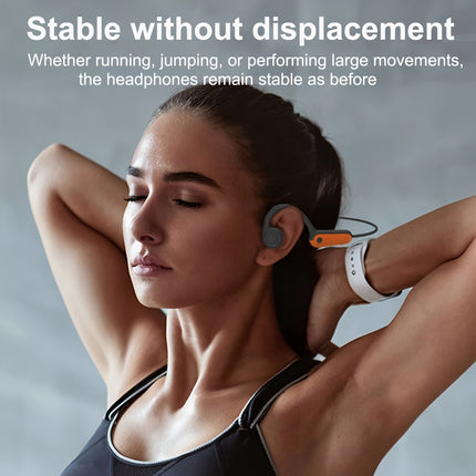 Wireless Bone Conduction Headphones - 15H Playtime, Sweatproof Sports Earbuds with Mic