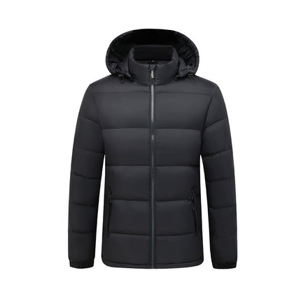 Hooded Cotton Jacket Men's Warm Quilted Jacket