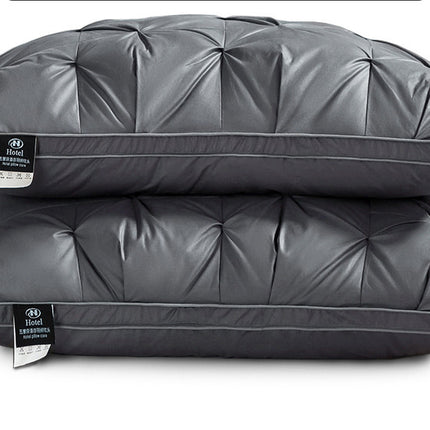 A Pair Of Feather Pillows And White Goose Single Neck Guards