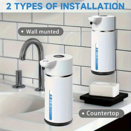 A 420Ml Wall-Mounted Automatic Soap Dispenser with IPX5 Design, Battery, USB Charging, Available