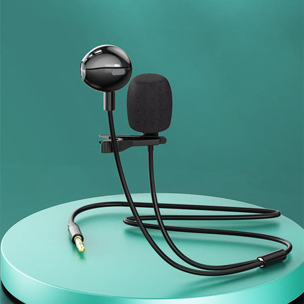 Lavalier Microphone Monitor Line Video Live Mini Interview Recording Equipment