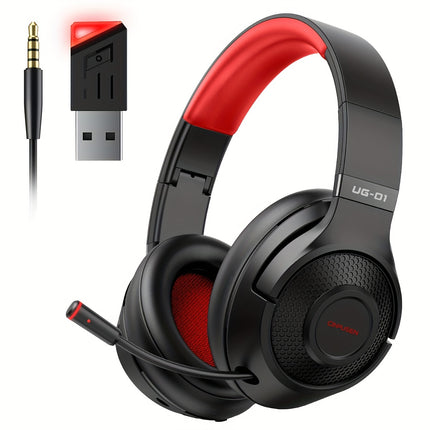 Wireless Gaming Headset with Noise-Canceling Mic,