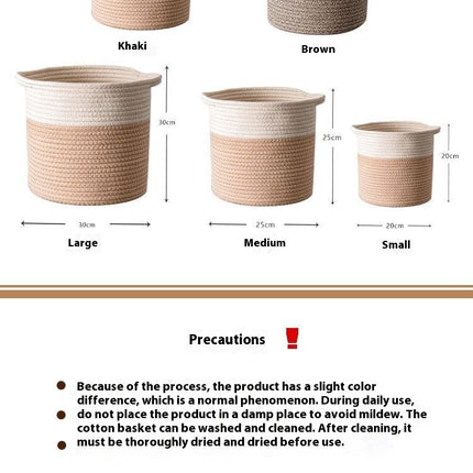 Storage Basket Dirty Clothes Basket Toy Clothes Storage Hand-woven Storage Basket