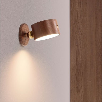 Simple Wooden Bedside Lamp In Bedroom