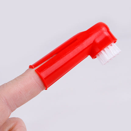 Double Head Toothbrush  Soft Pet Finger Toothbrush Set