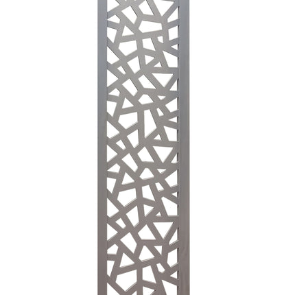 50" Gray Solid Wood Folding Three Panel Screen Room Divider