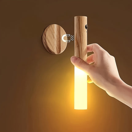 2pcs/3pcs Smart Motion Sensor Night Light, Rechargeable Magnetic Wall LED Lamp