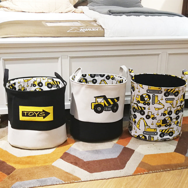 Canvas children cartoon toy storage bucket storage basket laundry bucket toy bucket finishing basket